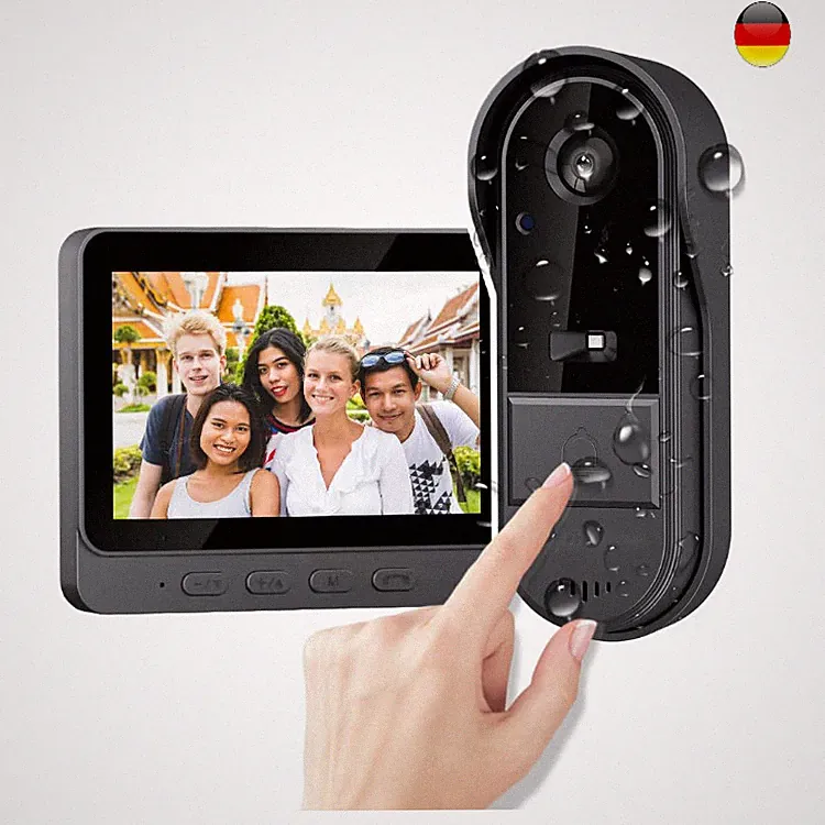 Kabellose Türklingel Kamera 1080P 4,3 Zoll Bildschirm