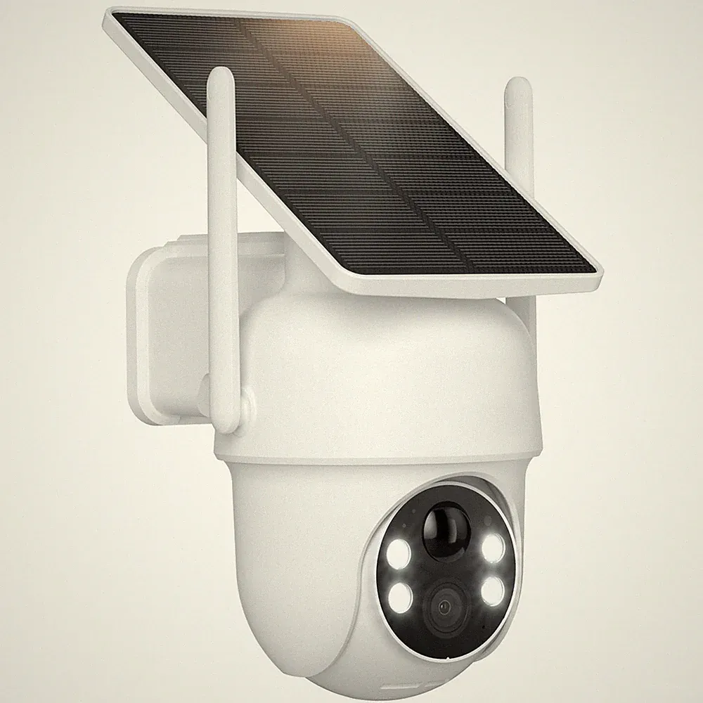 Kabellose WLAN Überwachungskamera Aussen 360° PTZ Solar/Akku Kamera IP65