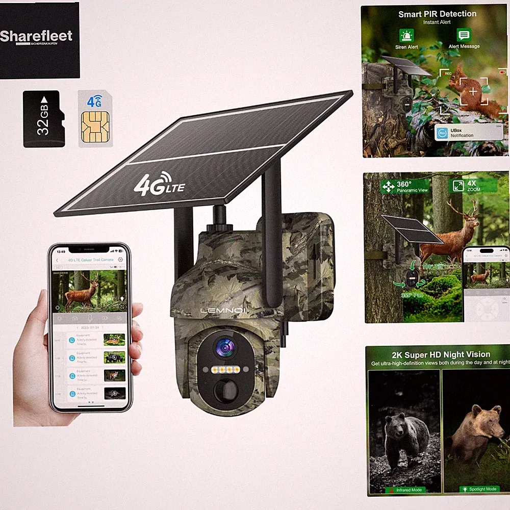Lemnoi 4G LTE Solar Wildkamera 1080p
