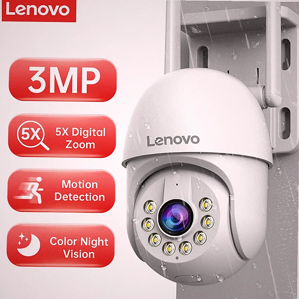 Lenovo 3MP WLAN Kamera Außen PTZ