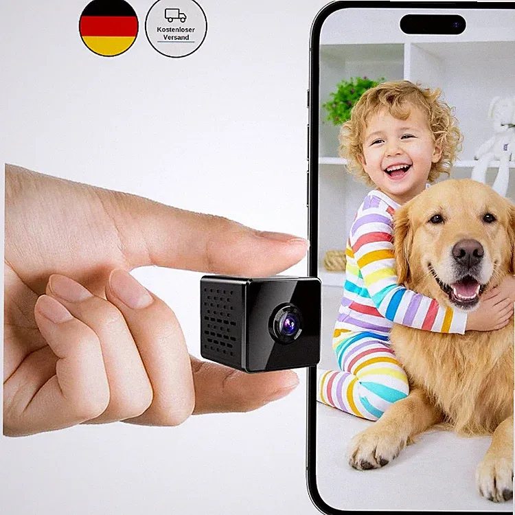 Mini Kamera 4K WiFi Überwachungskamera mit Bewegungssensor und Nachtsicht, Akku