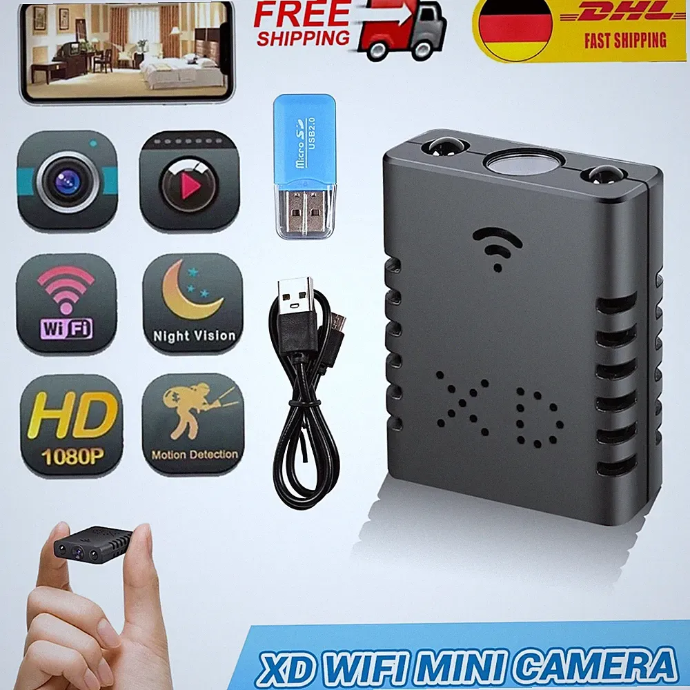 Mini Kamera IP HD 1080P Camera Überwachungskamera Aussen Indoor Nachtsicht Cam ~
