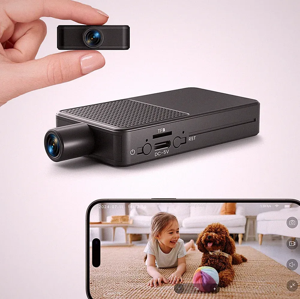 Mini Kamera Überwachung Innen Überwachungskamera WLAN Bewegungsmelder Nachtsicht