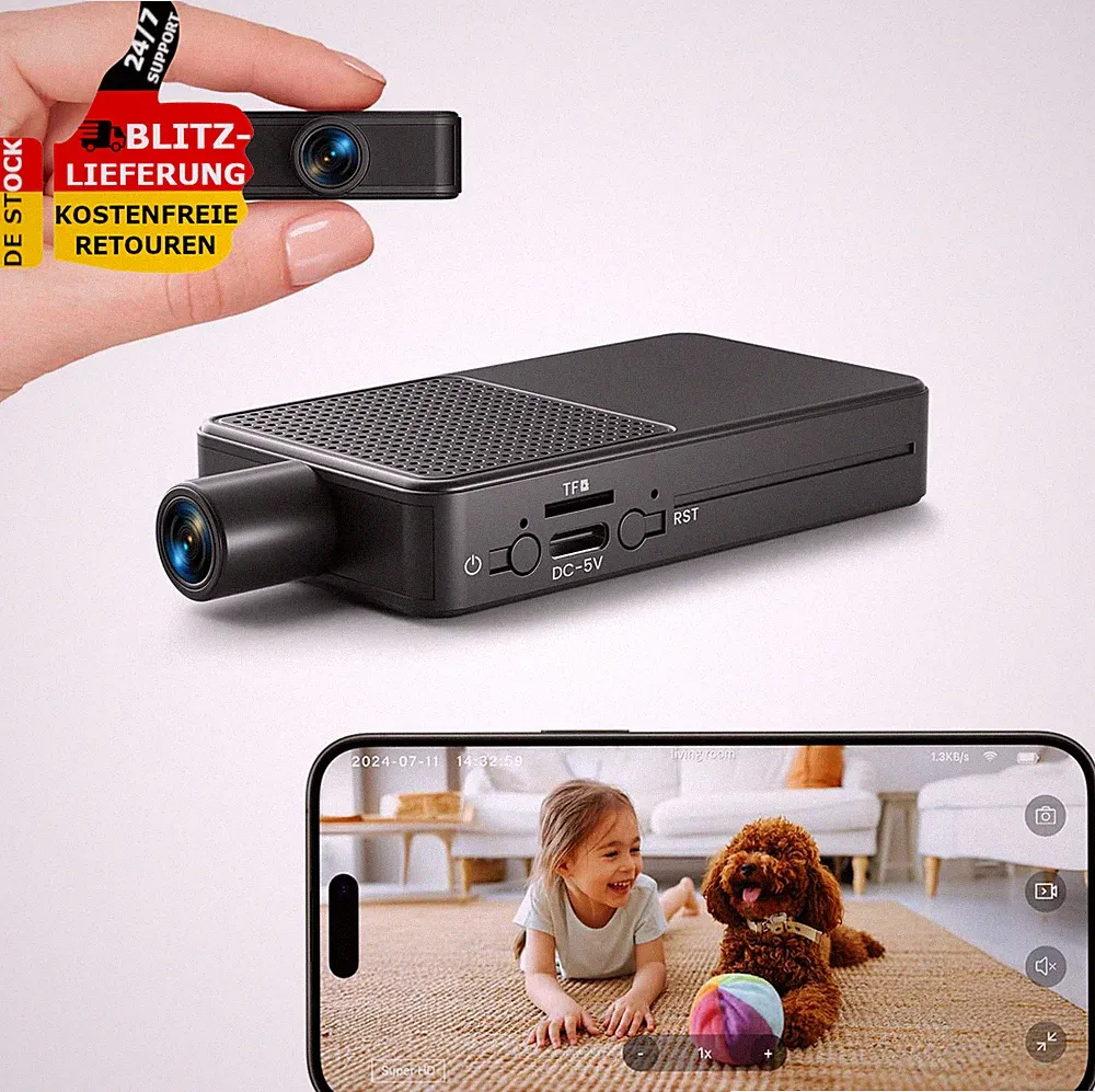 Mini Kamera Überwachung Überwachungskamera Cloud-Speicher HD Live Übertragung