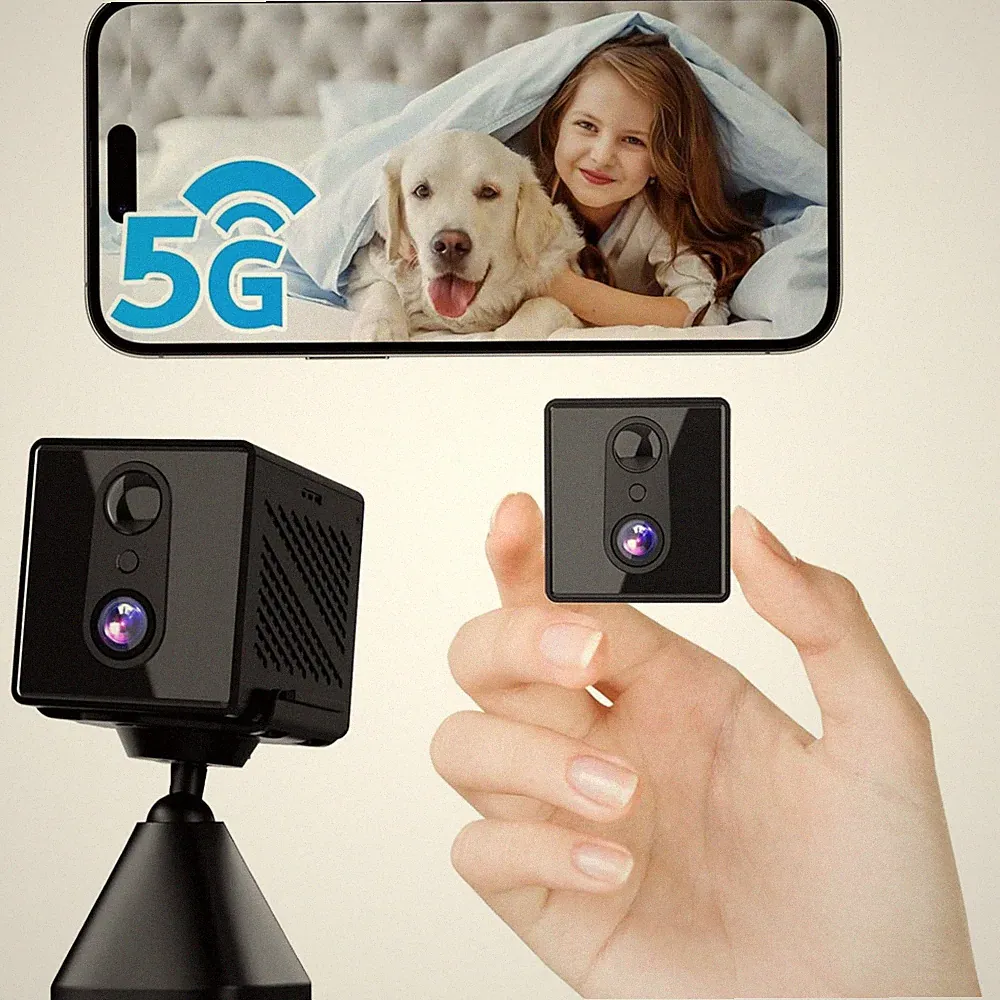 Mini Kamera WLAN 4K Nachtsicht Bewegungssensor Akku Überwachungskamera