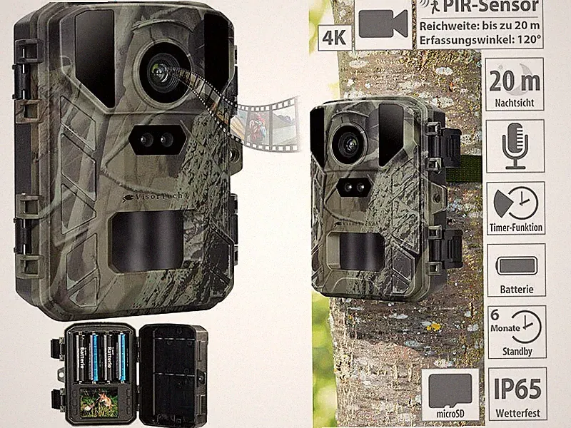 NEU Tierkamera Wildkamera mit 50 MP interpolierter 4K Auflösung für Naturfotos