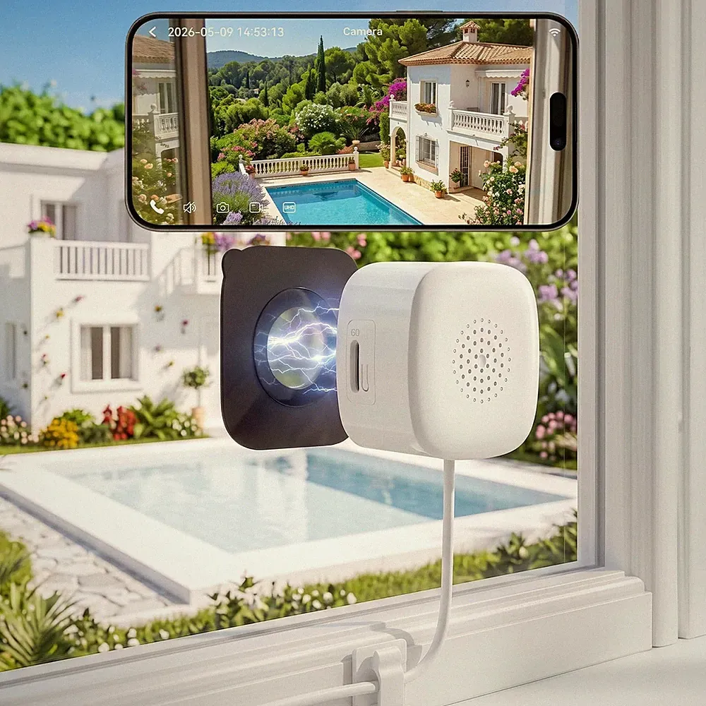 OIEXEN 3MP 2K Fensterkamera Innen Überwachungskamera für den Blick nach draußen 2,4GHz &