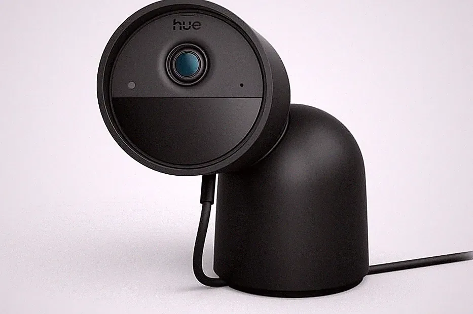 Philips Hue Secure Desktop-Überwachungskamera, Außenkamera mit 2K-Videoauflösung