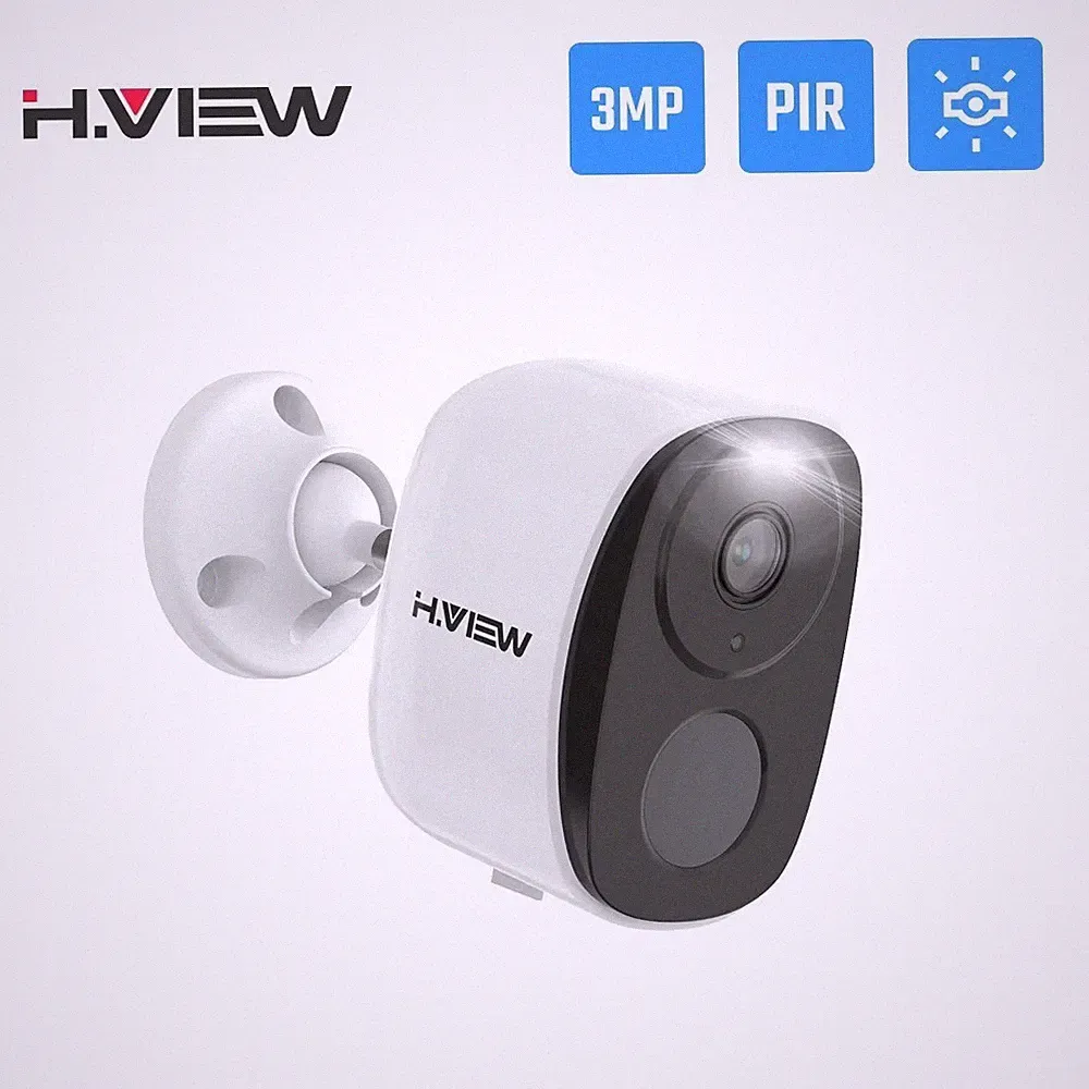PIR Wireless Outdoor Überwachungskamera - 2K 3MP WiFi Cam mit Sirene & Audio