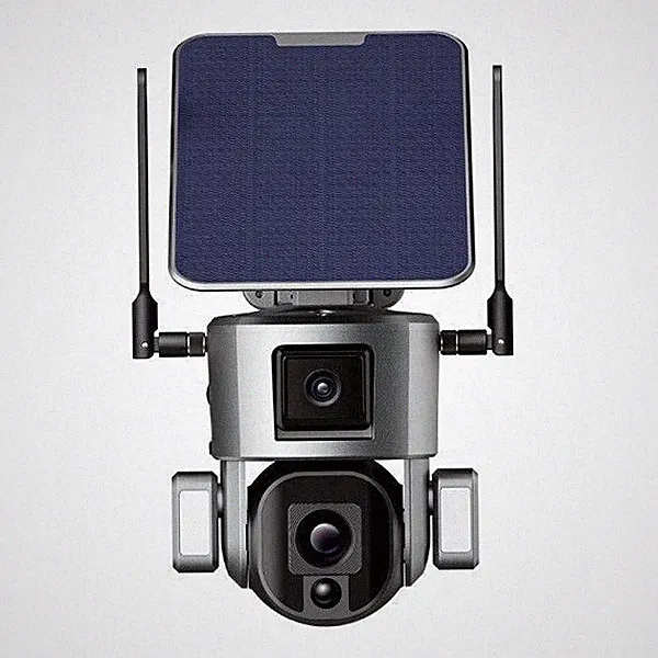 Pronto solarbetriebene Dual CCTV Überwachungskamera - 4G 10x Zoom Nachtsicht