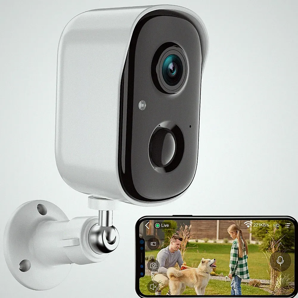 RADCLO 2K Wireless Outdoor Überwachungskamera Batteriebetrieben WiFi CCTV mit AI