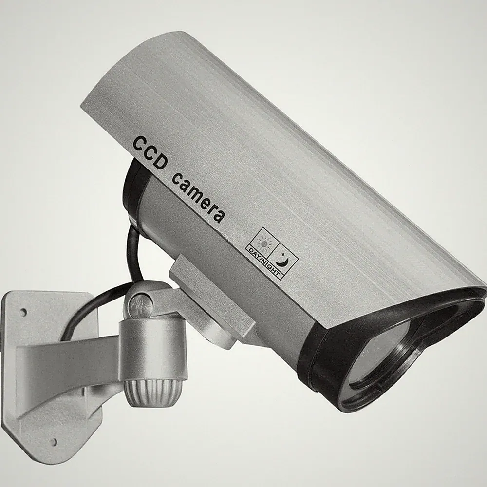 Realistische Replik Attrappe CCTV Überwachungskamera für Zuhause mit blinkenden roten LED