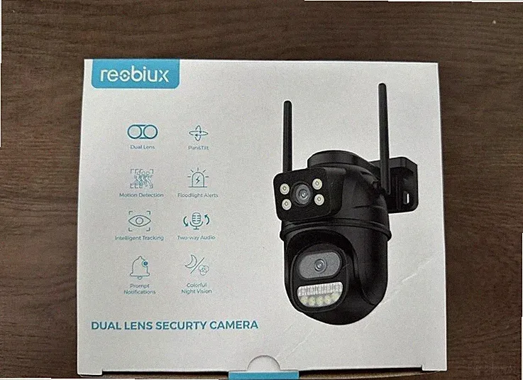 Reobiux 6MP Dual Lens Überwachungskamera - 2.5K 360° PTZ Outdoor WiFi Kamera