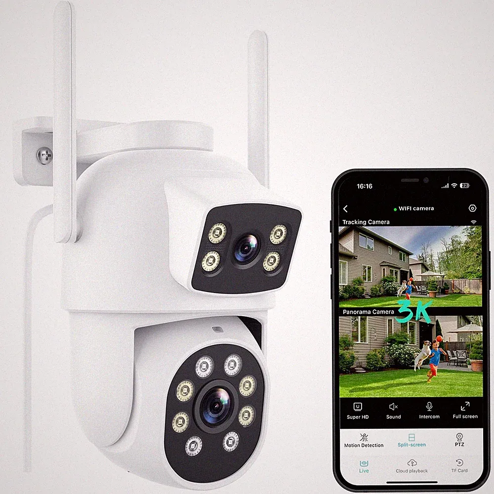 Reobiux Überwachungskamera A9Q-1P Außen 3K 12x12x10cm Kunststoff, WLAN, 6MP PTZ