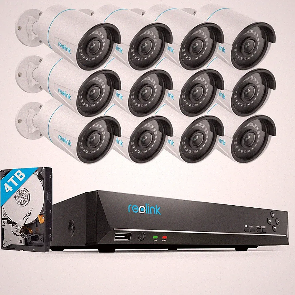 Reolink 16CH 5MP Überwachungskamera Aussen Set PoE Kamera Outdoor IR Nachtsicht