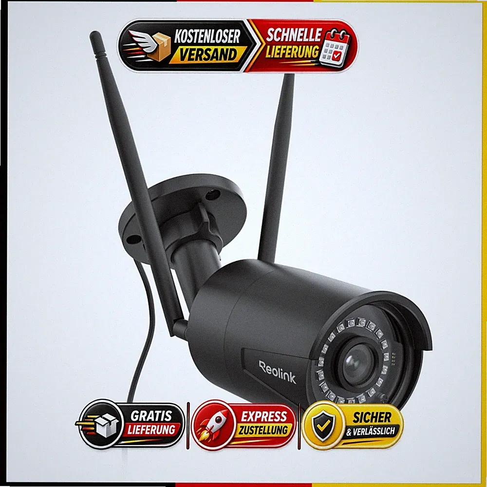 Reolink 2K+ Überwachungskamera Aussen 5MP WLAN IP67 Nachtsicht Schwarz RLC-510WA