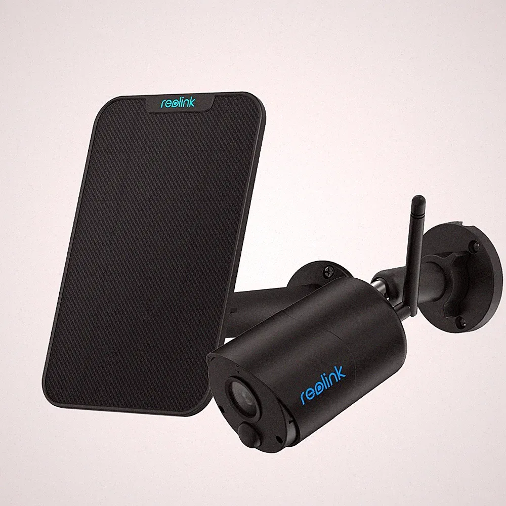 Reolink 3MP IP Überwachungskamera Aussen Akku Argus Eco mit Schwarz Solarpanel