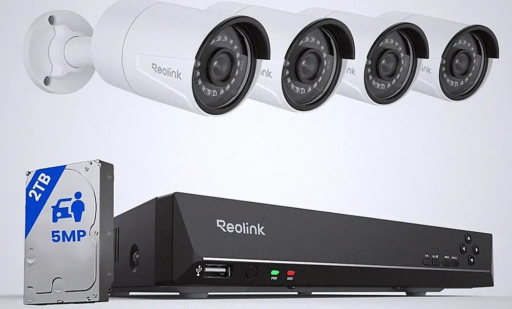 Reolink 4K NVR CCTV System, 8CH mit 4X 5MP Outdoor Überwachungskameras Set