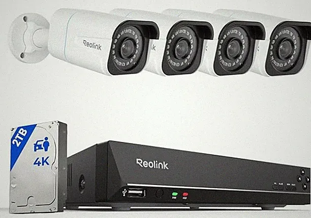 Reolink 4K PoE Überwachungskamera Aussen Set, 8CH 2TB NVR, kabelgebunden