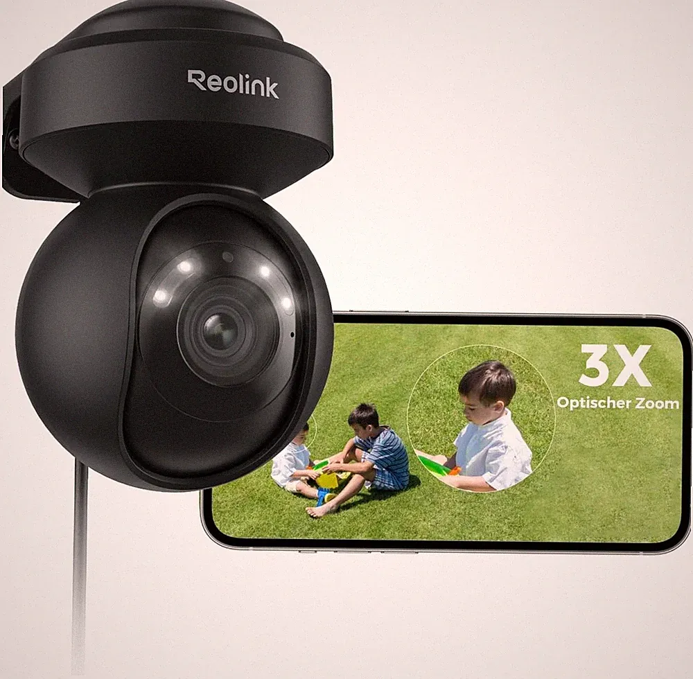 reolink 4k ptz überwachungskamera aussen wlan, 3x optischer zoom