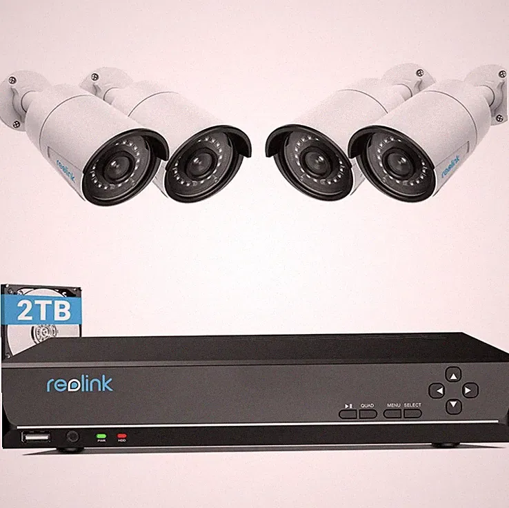 Reolink 4MP Überwachungskamera Aussen Set 8CH 2TB NVR RLK8-410B4-4MP
