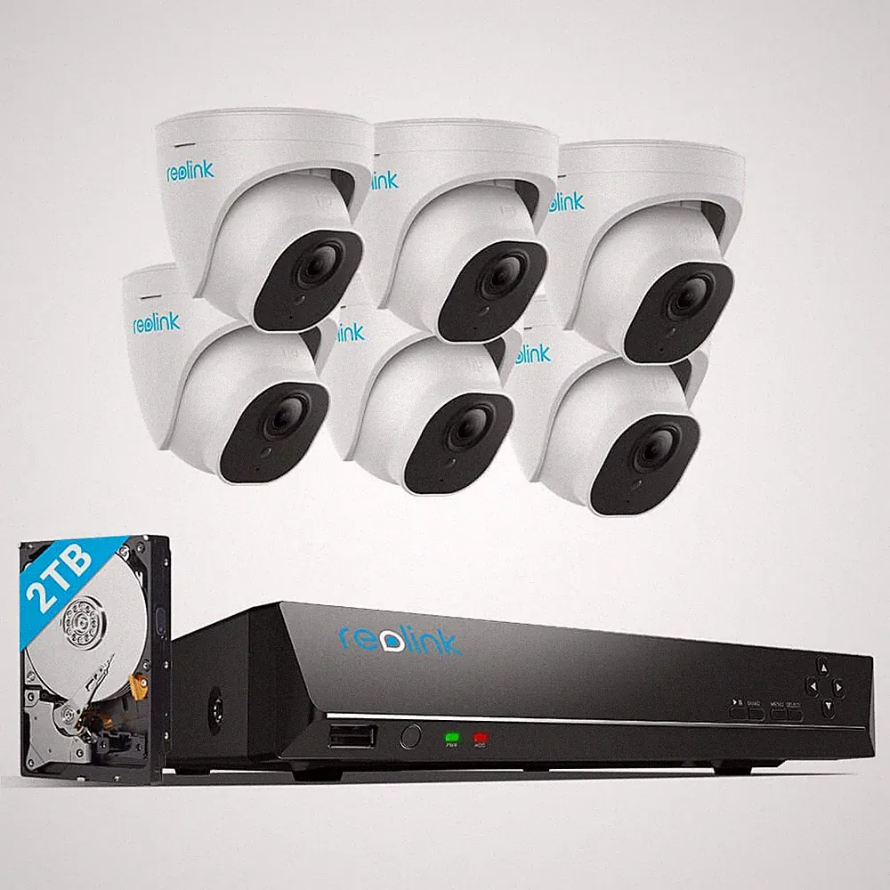 Reolink 5MP PoE Kamera Set 8CH NVR 2TB