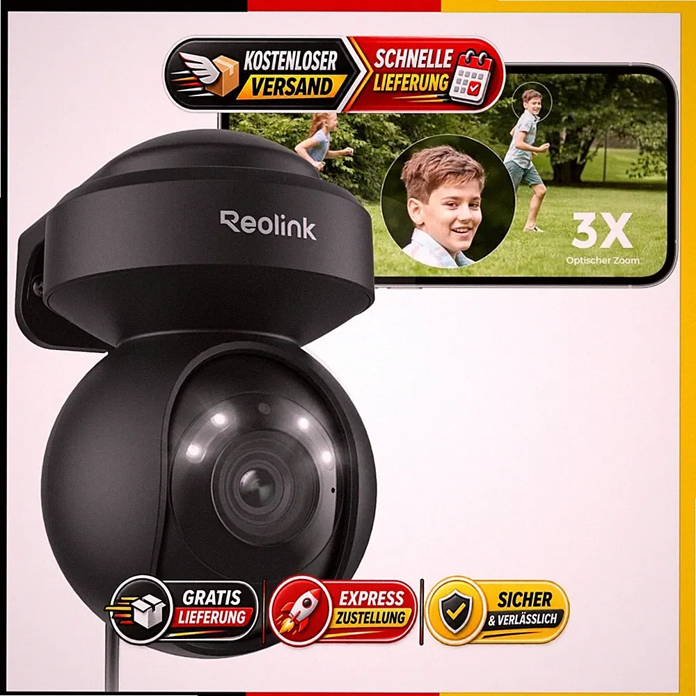 reolink 5mp ptz überwachungskamera aussen, 3x optischer zoom