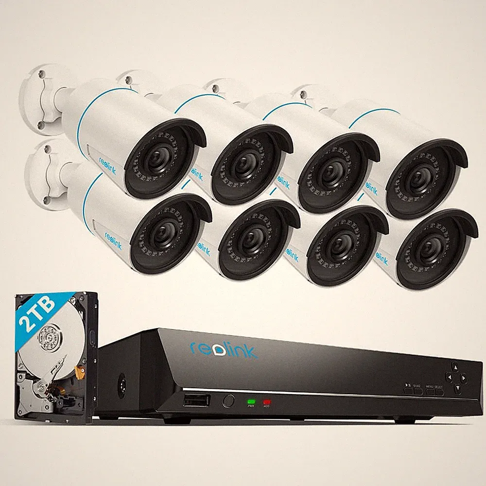 Reolink 8CH 2TB NVR 5MP PoE Überwachungskamera Set