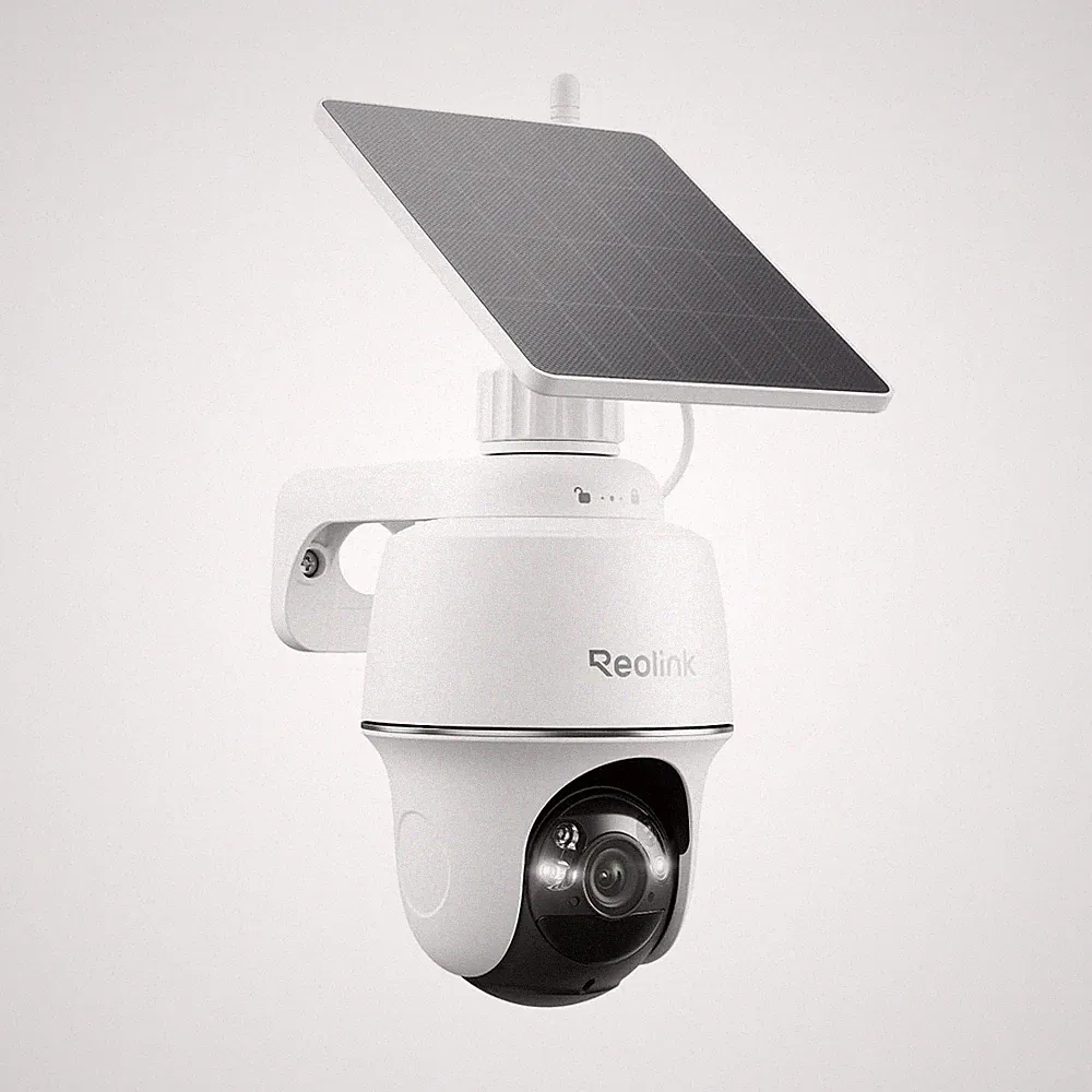 Reolink Argus PT 5MP Solar Überwachungskamera Outdoor kabellos, 355° Schwenk, 140° Neigbar