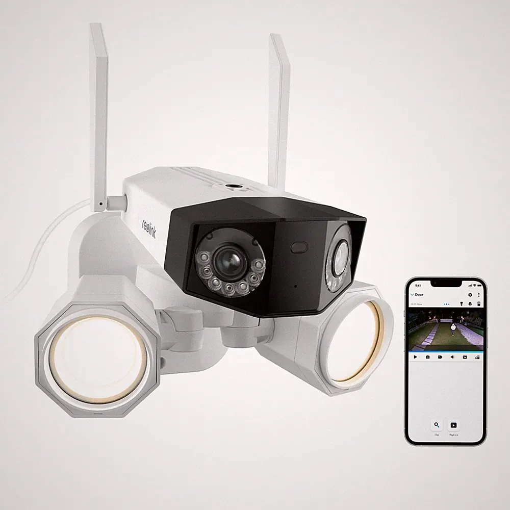 Reolink Floodlight Überwachungskamera 4K 8MP mit 180° Weitwinkel Kamera Aussen