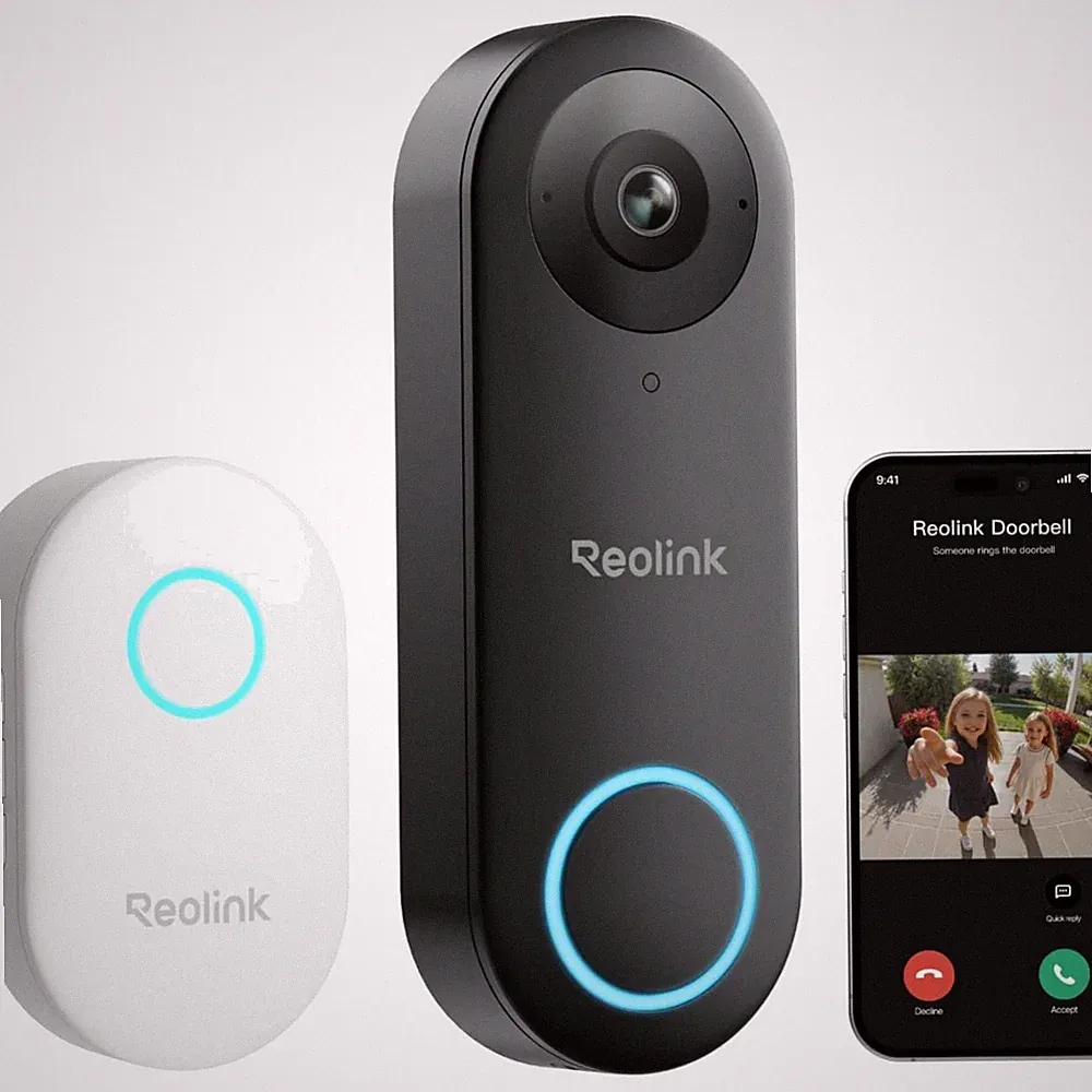 Reolink WLAN Video Türklingel 5MP HD Nachtsicht App Steuerung Außen