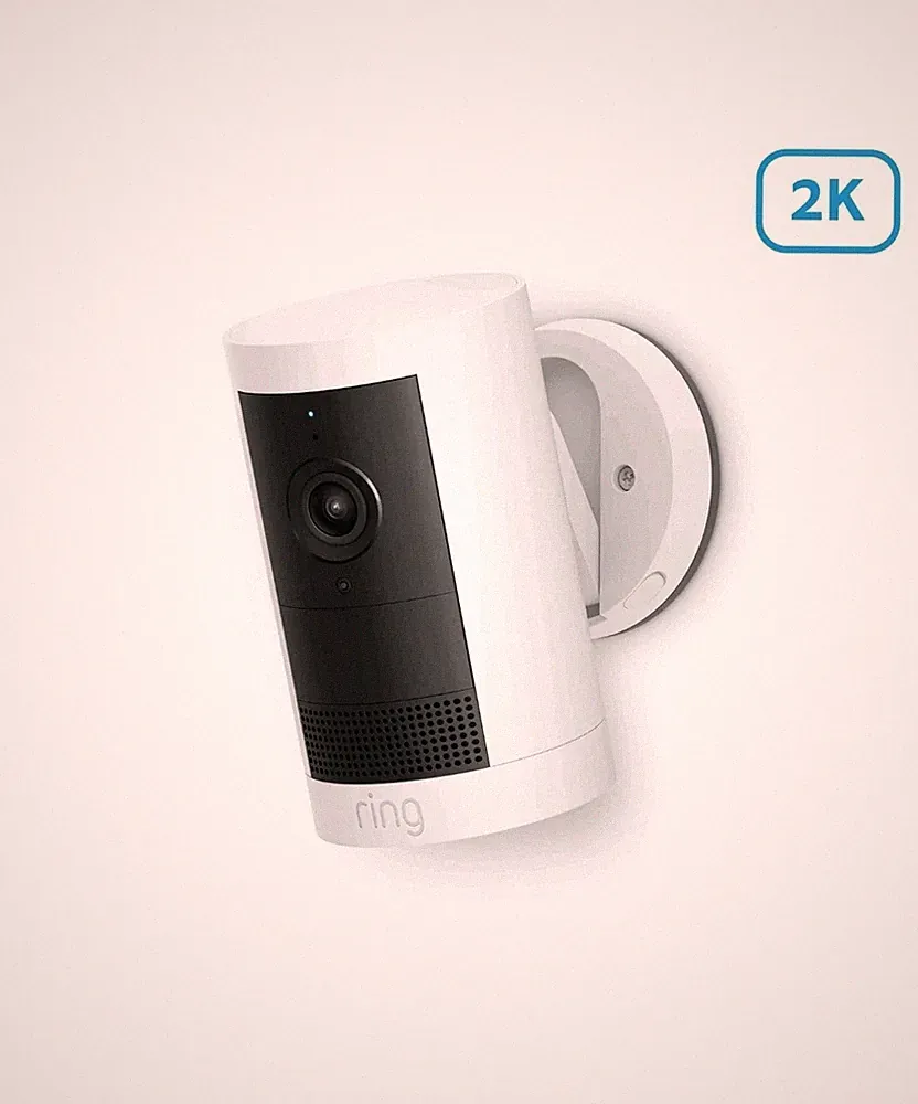 Ring Outdoor Cam Plus Akku 2K Überwachungskamera - Weiß