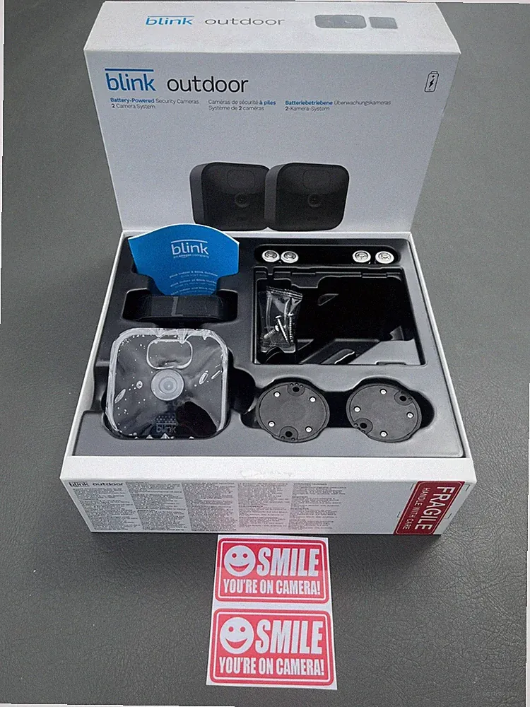 SALE 2 x Blink Add-on HD Wireless Outdoor Überwachungskameras mit 2 Aufklebern #12