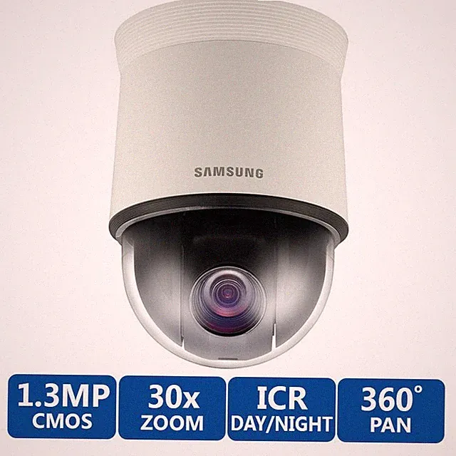 Samsung SNP-5300 1.3MP HD Outdoor PTZ Dome IP Überwachungskamera / 30x optischer Zoom