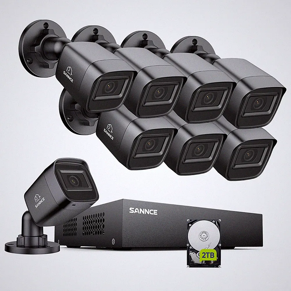 SANNCE 1080 Lite Überwachungskamera Außen 8CH DVR Nachtsicht Videoüberwachung