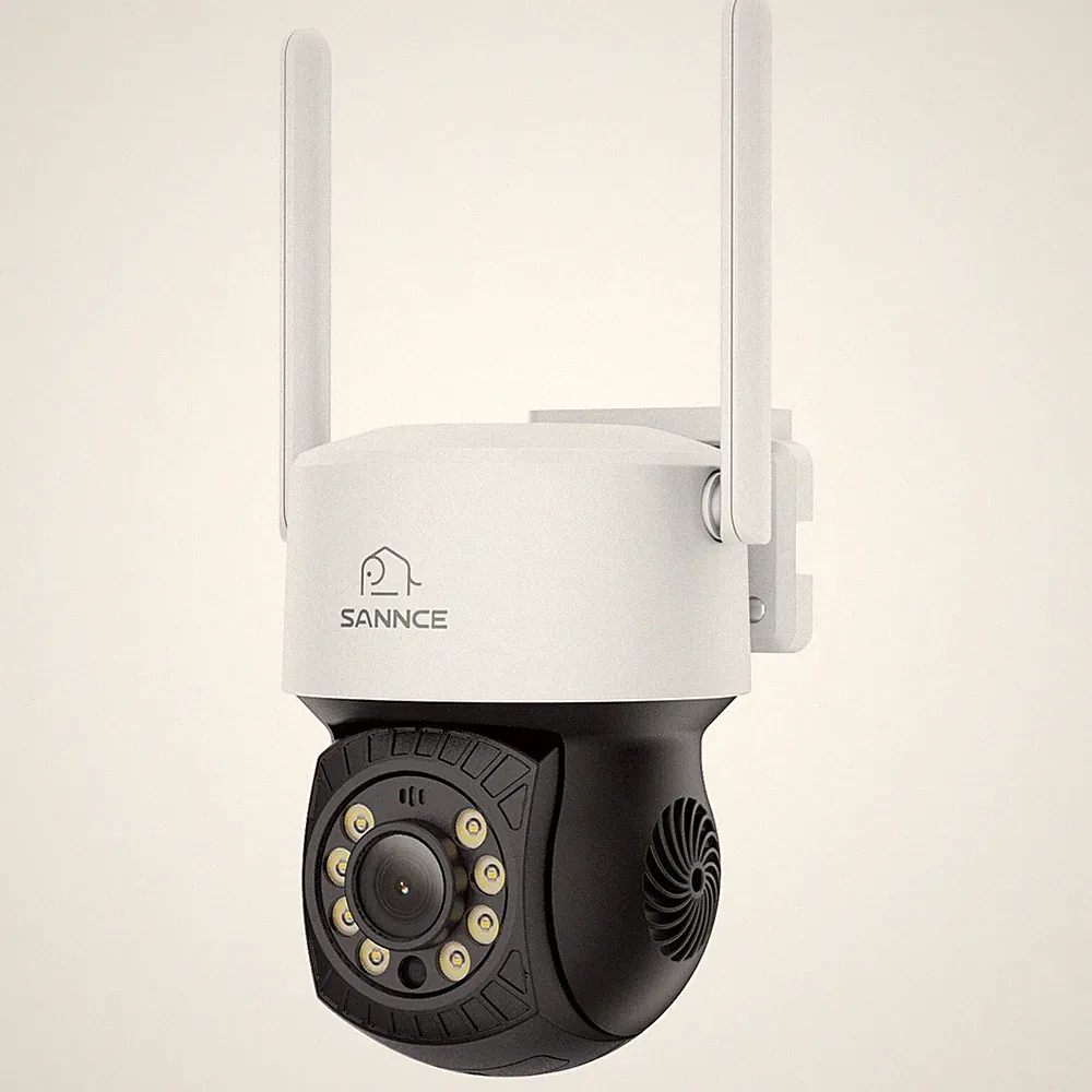 SANNCE 2K 3MP WLAN 360° PTZ Funk Überwachungskamera 2-Wege-Audio Farbnachtsicht