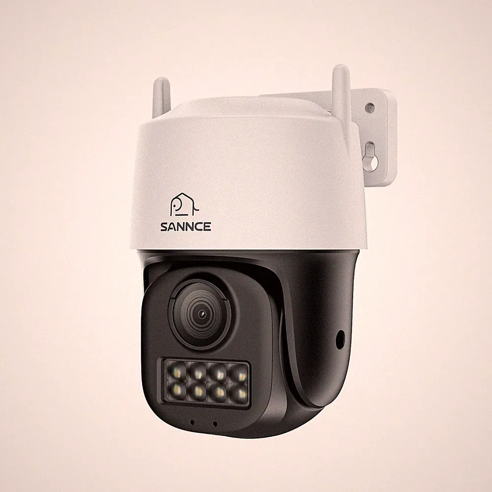 SANNCE 3K 5MP PT POE Überwachungskamera Außen Zwei-Wege-Audio Farbnachtsicht
