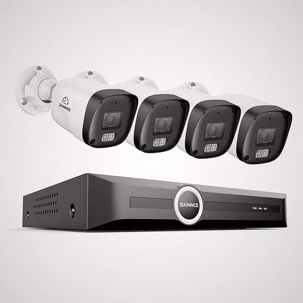SANNCE 3MP POE IP Kameras Außen Überwachungskamera Set 8CH 6MP NVR Mit Audio