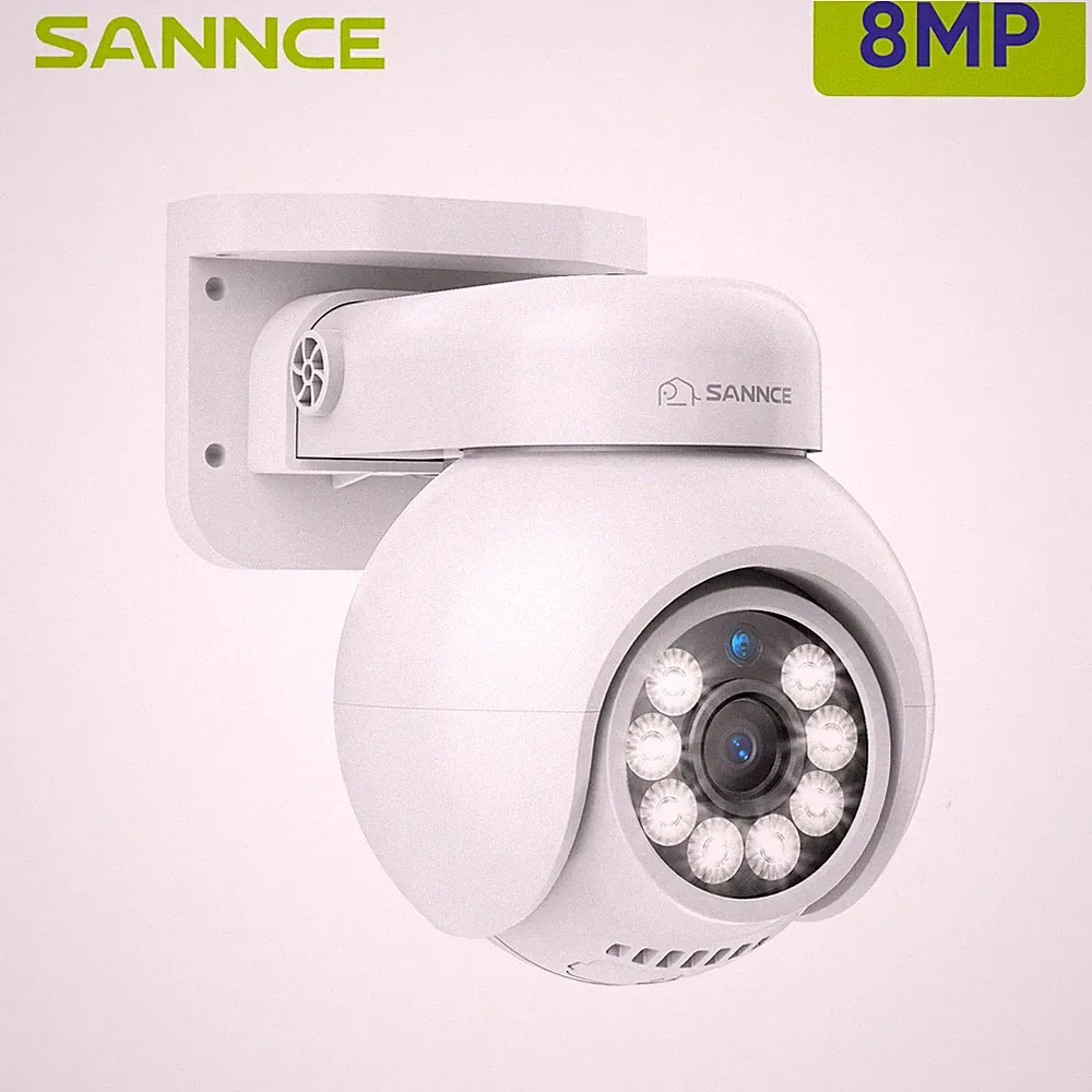 SANNCE 4K 8MP PoE Überwachungskamera Aussen Farbe Nachtsicht Zwei-Wege-Audio
