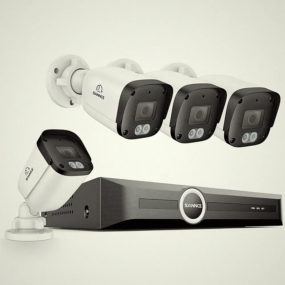 SANNCE 4K POE Überwachungskamera Farbnachtsicht Audioaufnahme Personen&Fahrzeuge