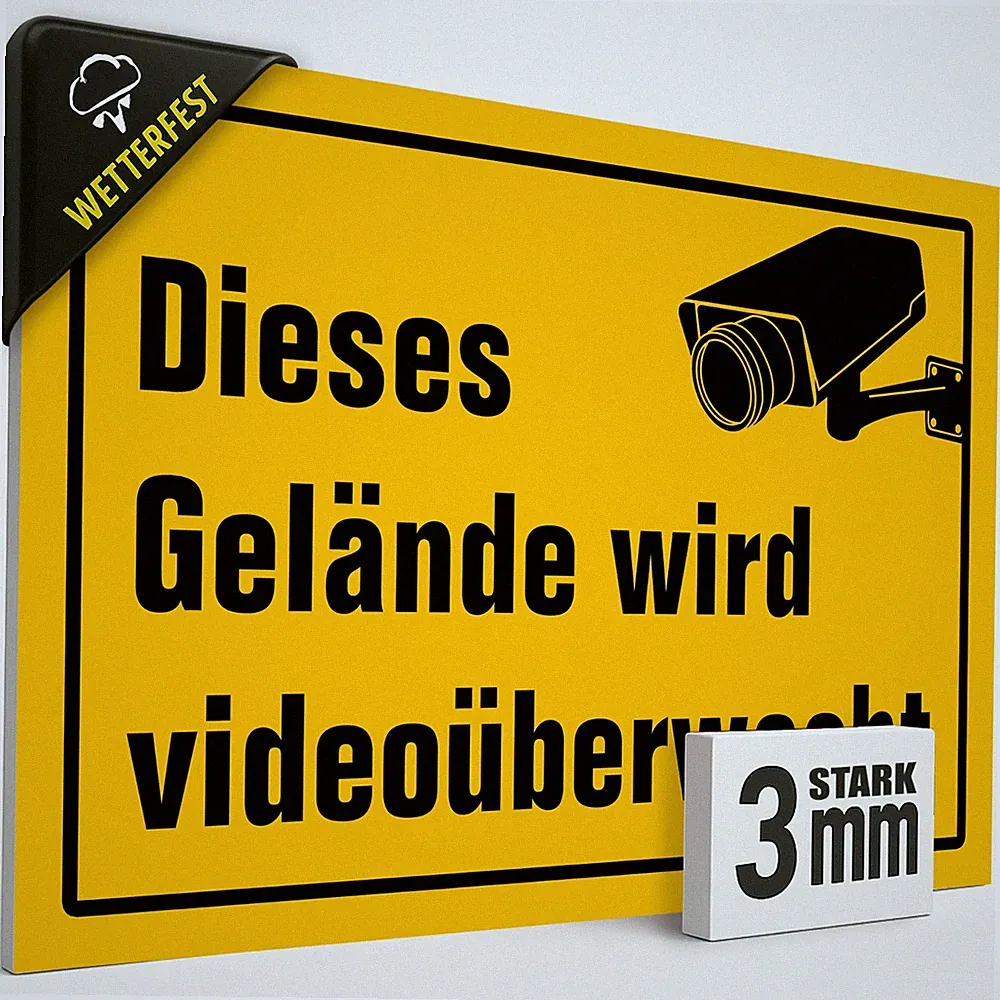 Schild Videoüberwachung Warnschild 20x30 cm