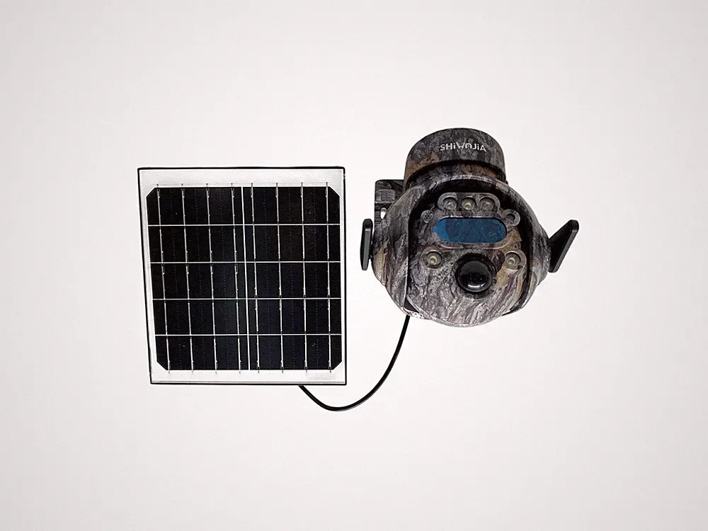SHIWOJIA 4G Solar Überwachungskamera 6MP 12X Zoom Tarnung
