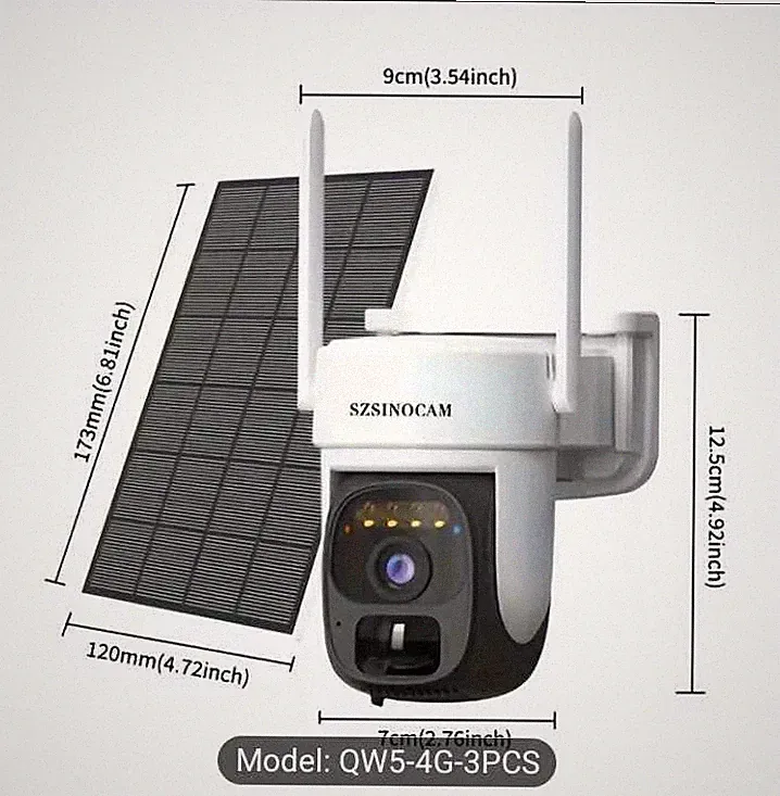 Solar Außen Überwachungskameras mit Strahler, Sirene & Farb Nachtsicht 2K 3MP