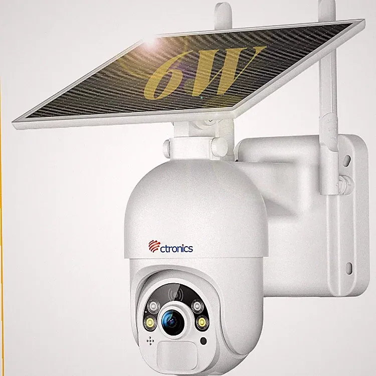 Solar-Überwachungskamera 2K 3MP Außen mit 6W Solarpanel Nachtsicht 25m, WLAN