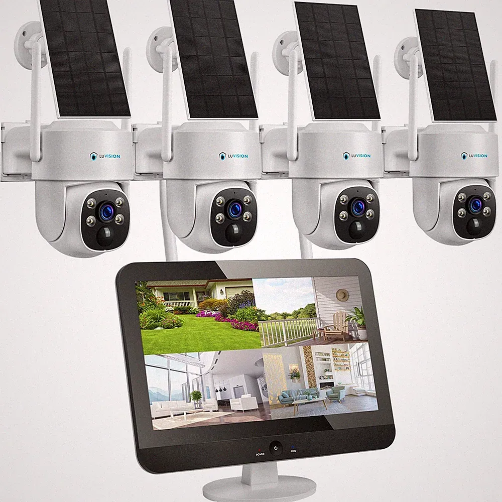 LUVISION Solar WLAN Kamera Set mit Monitor
