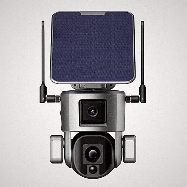 Solarbetriebene Wifi Dual CCTV Überwachungskamera - WiFi 10x Zoom 8MP Nachtsicht