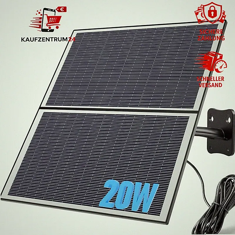 Solarpanel 20W Type-C für Akku Überwachungskamera