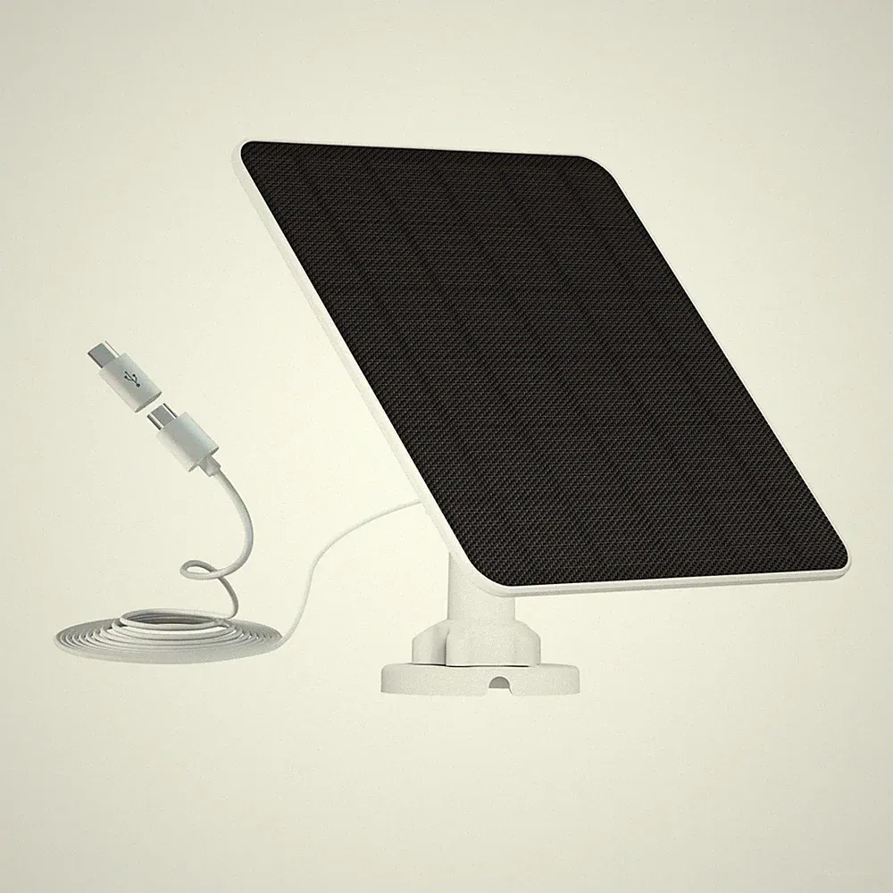 Solarpanel 6W für Überwachungskamera Aussen, USB-C, 16,8x12,3, kompatibel mit DC