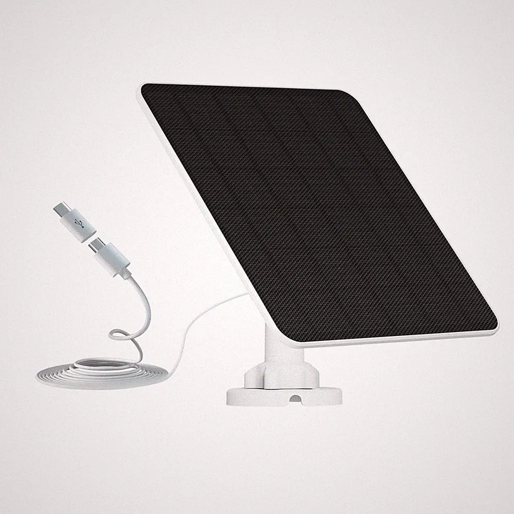 Solarpanel 6W für Überwachungskamera Aussen, USB-C, 16,8x12,3, kompatibel mit DC
