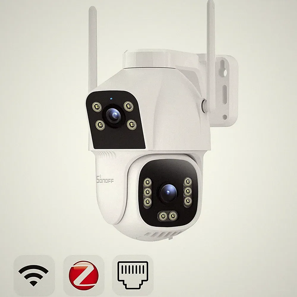 SONOFF CAM-C44HE 4MP+4MP WLAN-Außenüberwachungskamera Dual-Objektiv PTZ KI IP65